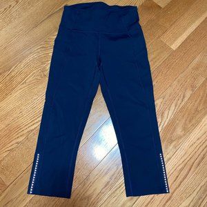 Lululemon Fast and Free Crop 19'' Blue leggings
